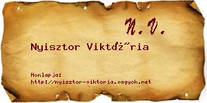Nyisztor Viktória névjegykártya